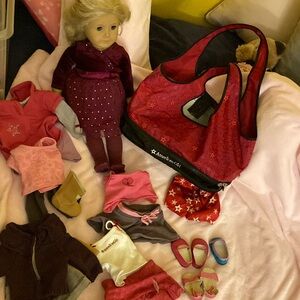 American Girl Doll with Accessories and Bag